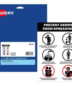 Avery® Surface Safe PREVENT GERMS Wall Decals