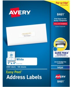 Avery® Easy Peel White Inkjet Mailing Labels