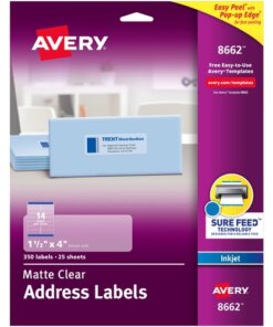 Avery® Easy Peel Inkjet Printer Mailing Labels