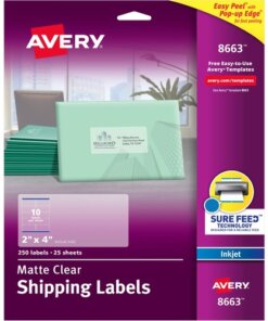 Avery® Easy Peel Inkjet Printer Mailing Labels
