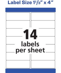 Avery® 1-1/3" x 4" Labels, Ultrahold, 7,000 Labels (95522)