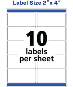 Avery® 2" x 4" Labels, Ultrahold, 5,000 Labels (95523)