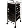 rolling cart with six drawers