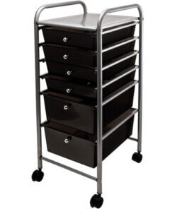 rolling cart with six drawers