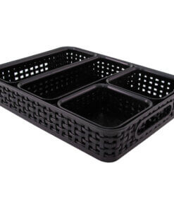 Advantus 5-pack Plastic Weave Bins