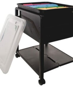 rolling cart with filing portion on top