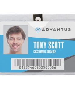 Advantus Horizontal Badge Holder with Clip