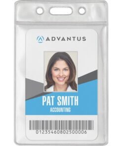 Advantus Vinyl ID Badge Holders
