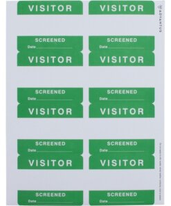Advantus VISITOR SCREENED Adhesive Badges