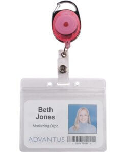 Advantus Neon Carabiner ID Reels