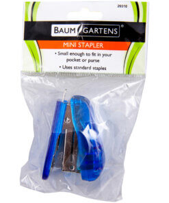Baumgartens Translucent Plastic Mini Staplers
