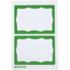 Green scalloped edge SICURIX Self-adhesive Visitor Badge