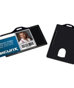 SICURIX Horizontal Black Frame ID Card Holder