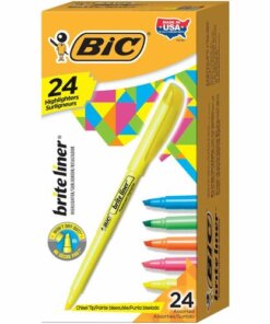 BIC Brite Liner Highlighter, Assorted, 24 Pack