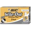 3 Pack BIC Wite-Out Quick Dry Correction Fluid