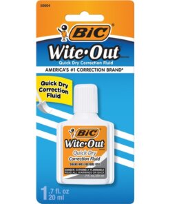 BIC Quick Dry Correction Fluid, White, 1 Pack