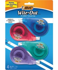 4 pack BIC Wite-Out EZ CORRECT Correction Tape