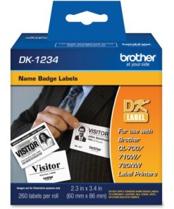 Brother DK1234 - Adhesive Name Badge Label