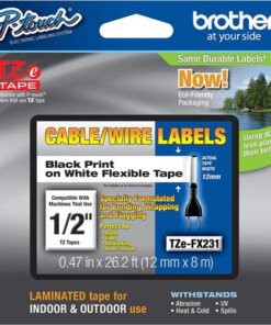 Brother Flexible Cable/Wire TZe ID Tape