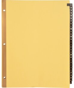 Business Source 1-31 Black Leather Tab Index Dividers