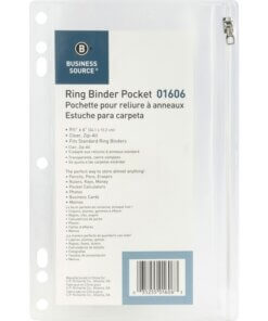 Business Source Punched Economy Binder Pocket