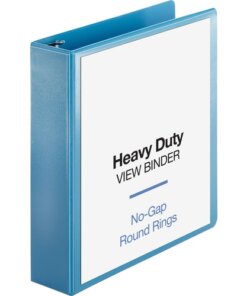 Light blue Business Source Premium Round Ring View Binder