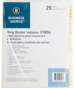 Business Source A-Z Clear Plastic Tab Index Dividers