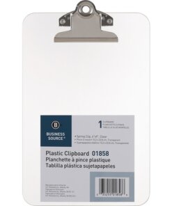 Business Source Plastic Clipboard