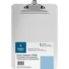 Grey Business Source Spring Clip Plastic Clipboard