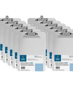 Clear Business Source Spring Clip Plastic Clipboard