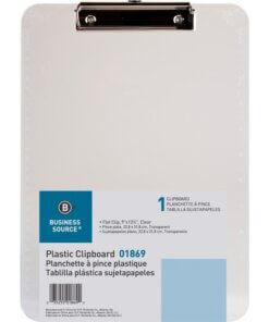 clear Business Source Flat Clip Clipboard