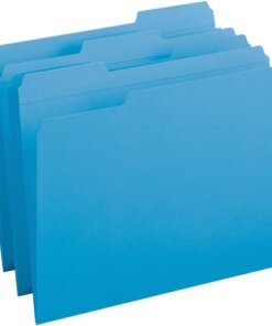 Blue Business Source Reinforced Tab Colored File Folders