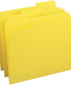 Yellow Business Source Reinforced Tab Colored File Folders