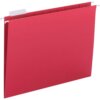 Red Business Source 1/5 Tab Cut Letter Recycled Hanging Folder