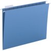 Blue Business Source 1/5 Tab Cut Letter Recycled Hanging Folder