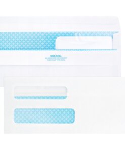 Business Source Double Window No. 8-5/8 Check Envelopes