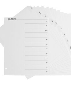 Business Source Jan-Dec Monthly Table of Contents Index Dividers