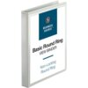 white Business Source Round-ring View Binder