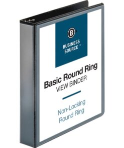 Black Business Source Round-ring View Binder
