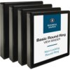 Black Business Source Round Ring View Binder