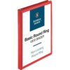 Red Business Source Round Ring Binder