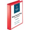 Red Business Source Round Ring Binder