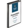 Black Business Source Standard View Round Ring Binder