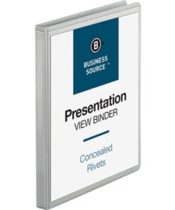 White Business Source Standard View Round Ring Binder