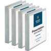 Business Source Standard View Round Ring Binders 4 pack