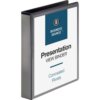 Black Business Source Standard View Round Ring Binder