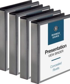 Business Source Standard View Round Ring Binders