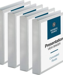 Business Source Standard View Round Ring Binders