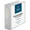 White Business Source Round Ring Standard View Binders