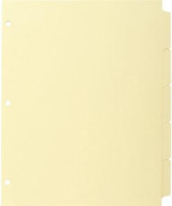 Business Source Mylar-reinforced Plain Tab Indexes